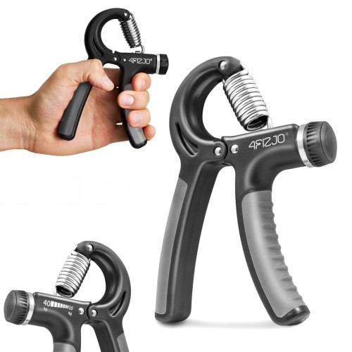 ŚCISKACZ DO RĄK Z REGULACJĄ OPORU - SZARO CZARNY (TRENER DŁONI  HAND GRIP) (4).jpg