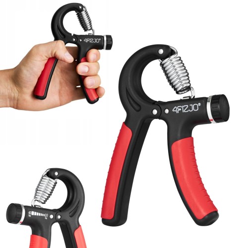 ŚCISKACZ DO RĄK Z REGULACJĄ OPORU - CZERWONO CZARNY (TRENER DŁONI  HAND GRIP) (3).jpg