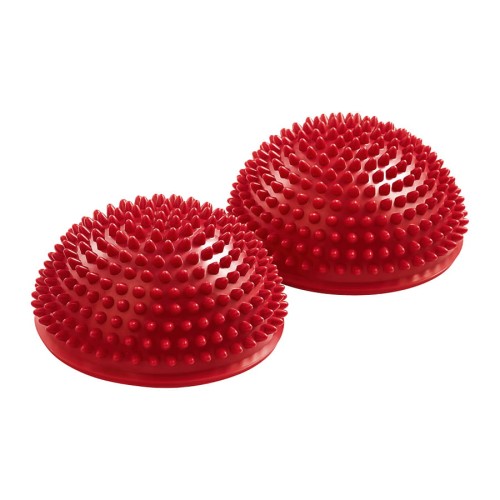 Półkule sensoryczne z kolcami do ćwiczeń i rehabilitacji - 2 szt. (Jeże balnsowe) CZERWONE (2).jpg