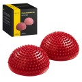 Półkule sensoryczne z kolcami do ćwiczeń i rehabilitacji - 2 szt. (Jeże balnsowe) CZERWONE (4).jpg