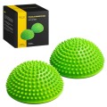 Półkule sensoryczne z kolcami do ćwiczeń i rehabilitacji - 2 szt. (Jeże balnsowe) ZIELONE (2).jpg