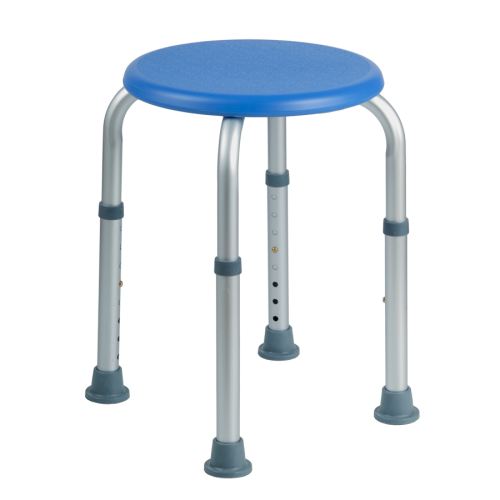 Okrągły stołeczek rehabilitacyjny pod prysznic z regulacją wysokości Cameron (2).png