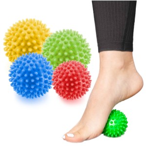 Zestaw 4 sensorycznych piłeczek do ćwiczeń, akupresury i masażu Spike