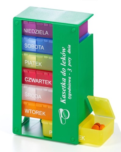 Tygodniowa kasetka na leki na trzy pory dnia (zestaw siedmiu trzykomorowych pojemników na tabletki) MINI 7x3.jpeg