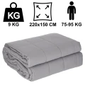 Antystresowa kołdra obciążeniowa 4FIZJO 9 kg - spokojny sen, terapeutyczny nacisk, idealna dla dzieci i dorosłych, uniwersalny koc sen (1).webp