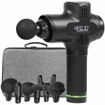 Zaawansowany pistolet do masażu Massage Gun Pro+ 4FIZJO, z 6 różnymi końcówkami, ładowarką i wygodna walizką, idealny dla profesjonalistów, jak i dla indywidualnych użytkowników (Wibracyjny masażer tkanek głębokich)