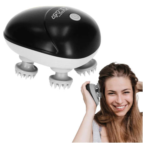 Wodoodporny elektryczny masażer głowy i ciała SMART HEAD MASSAGER WHITE 4FIZJO, dla osób zmagających się z nieprzyjemnym napięciem, bólami ( (8).webp