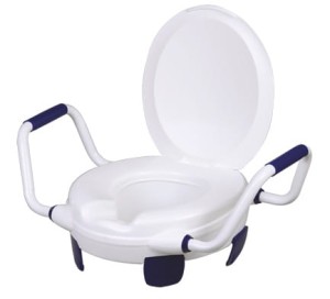 Nasadka toaletowa podwyższająca z podłokietnikami i klapą Clipper V