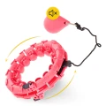 Hula Hop z obciążeniem i masażerem 4FIZJO, innowacyjne narzędzie do modelowania sylwetki i wzmacniania mięśni brzucha (RÓŻOWE) (8).webp