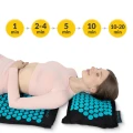 Duża ECO MATA do akupresury, z poduszką z łuskami gryki, z kolcami w technologii SPINNING SPIKES 110x42 (CZARNO-NIEB ( (7).webp