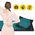 Duża ECO MATA do akupresury, z poduszką z łuskami gryki, z kolcami w technologii SPINNING SPIKES 110x42 (CZARNO-NIEB ( (10).webp