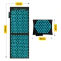 Duża ECO MATA do akupresury, z poduszką z łuskami gryki, z kolcami w technologii SPINNING SPIKES 110x42 (CZARNO-NIEB ( (14).webp