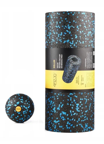Zestaw do rolowania EPP wałek 33 cm + piłka 12 cm (NIEBIESKI)  (2).webp
