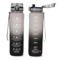 Wykonana z tritanu, sportowa butelka na wodę 1L 4fizjo, odporna na wysokie i niskie temperatury (CZARNO-SZARA) (3).webp