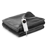 Koc elektryczny grzewczy 4FIZJO 180 × 160 cm – miękki polarowy koc ogrzewany z 6 poziomami temperatury, timerem 1–12 h i zabezpieczeniem przed przegrzaniem