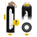 Szklana butelka na wodę 1 L 4FIZJO – bidon BPA free z etui silikonowym, wyjątkowo szczelny, do ćwiczeń, pracy i codziennego naw.webp