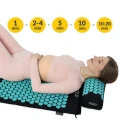 Mata rehabilitacyjna do akupresury z poduszką Acupressure Mat, niwelująca zmęczenie i dolegliwości bólowe, wspomagająca (7).webp