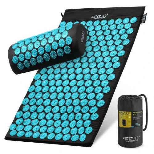 Mata rehabilitacyjna do akupresury z poduszką Acupressure Mat, niwelująca zmęczenie i dolegliwości bólowe, wspomagająca (12).webp