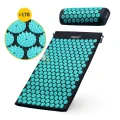 Mata rehabilitacyjna do akupresury z poduszką Acupressure Mat, niwelująca zmęczenie i dolegliwości bólowe, wspomagająca re (1).webp
