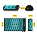 Mata rehabilitacyjna do akupresury z poduszką Acupressure Mat, niwelująca zmęczenie i dolegliwości bólowe, wspomagająca.webp