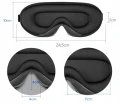 Czarna opaska maska na oczy 3D PREMIUM do spania podróży.2.webp