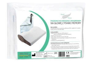 Poszewka do poduszki ergonomicznej Medi Sleep TPO – z wgłębieniem na głowę i szyję, oddychająca, zapinana na zamek, 50 × 30 cm
