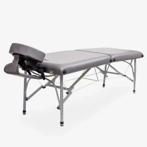 Składany aluminiowy stół do masażu Zeus Akito 60 cm - szary - z wysposażeniem
