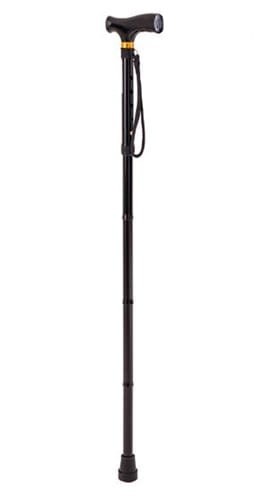 SKŁADANA ALUMINIOWA LASKA Z REGULACJĄ WYSOKOŚCI - czarna.jpg